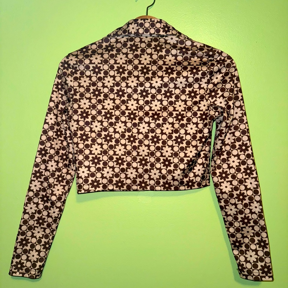 Y2K Cropped Button Up